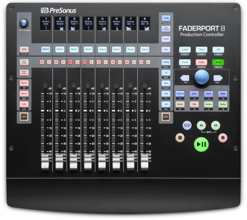 PreSonus FaderPort 8 USB-контроллер, 100мм мотор.фейдеры, подержка программ Studio One, ProTools(HUI), Logic, Ableton Live, Cubase/Nuendo, Sonar (MCU)
