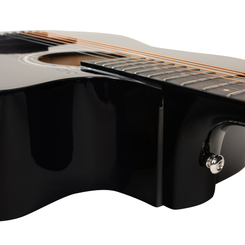 ROCKDALE Aurora D5-E Gloss C BK электроакустическая гитара дредноут с вырезом, цвет черный, глянцевое покрытие фото 5