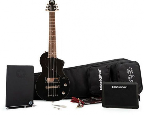 Blackstar ( CARRION-DLX-BLK) Carry On Deluxe Black Тревел-гитара в комплекте с комбо FLY 3 BT