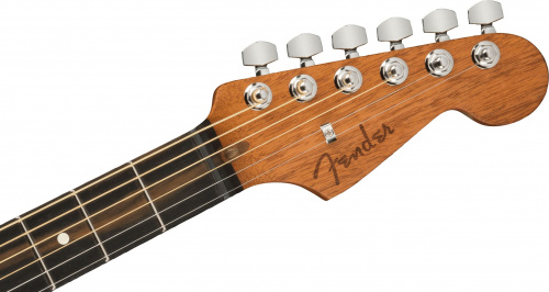 FENDER American Acoustasonic Jazzmaster Tungsten моделирующая полуакустическая гитара, цвет черный, чехол в комплекте фото 4