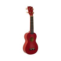 WIKI UK10G RD гитара укулеле сопрано, клен, цвет красный глянец,чехол в комплекте