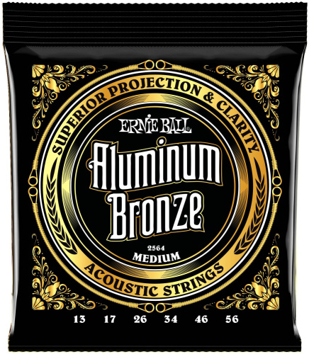 Ernie Ball 2564 струны для акуст.гитары ALUMINUM BRONZE MEDIUM (13-17-26-34-46-56)