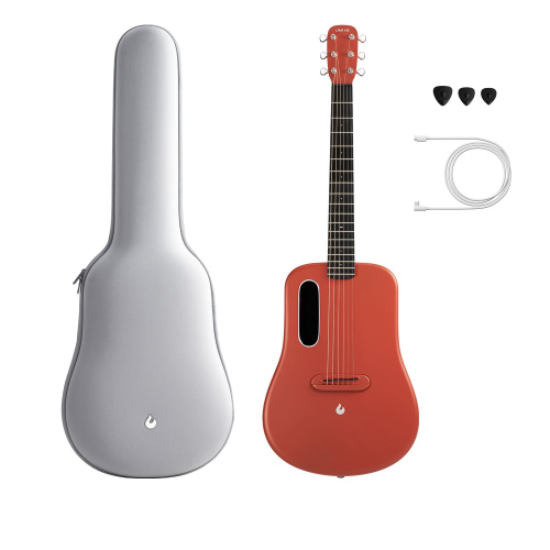 LAVA ME 3 36' Red электроакустическая гитара со звукоснимателем и встроенными эффектами, материал: карбон, чехол Space Bag в ком фото 7