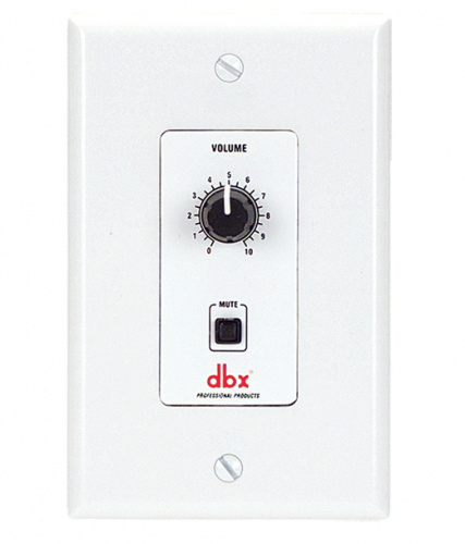 dbx ZC-2 настенный контроллер. Управление громкостью/мьютирование сигнала. Подключение Cat5, 2xRJ45