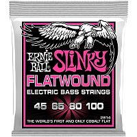 Ernie Ball 2814 струны для бас-гитары Super Slinky Flatwound Bass (45-65-80-100)