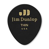Dunlop Celluloid Black Teardrop Thin 485P03TH 12Pack медиаторы, тонкие, 12 шт.