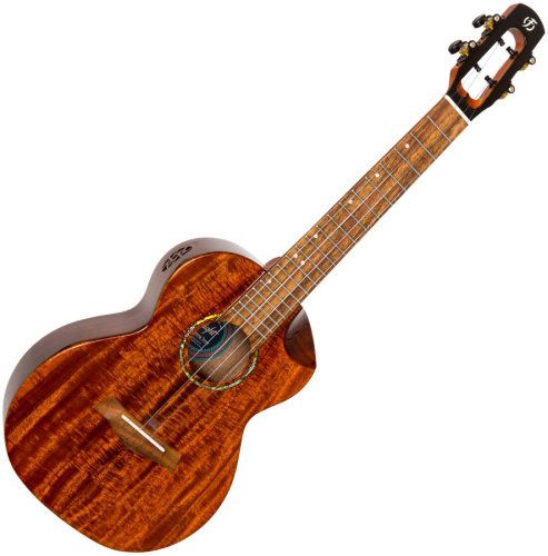 FLIGHT MUSTANG TENOR EQ-A укулеле тенор с активным звукоснимателем, ALL SOLID акация, чехол фото 8