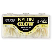 Dunlop Nylon Glow Display 4461 коробка с медиаторами, 053, 067, 080, 094, 107, 114 по 36 шт, 216 шт