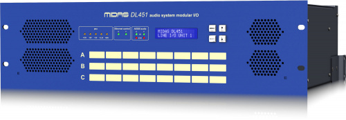 MIDAS DL451 модульный стейдж-бокс, до 24 вх/вых, 3 слота для карт вх/вых, 2 AES50, 3U фото 3