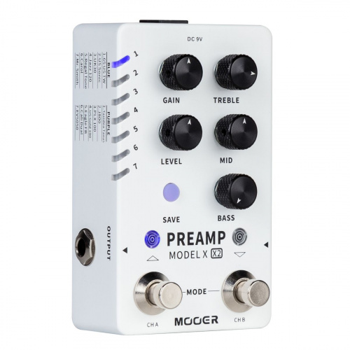 Mooer Preamp Model X2 Цифровой гитарный моделирующий двухканальный преамп, 14 моделей