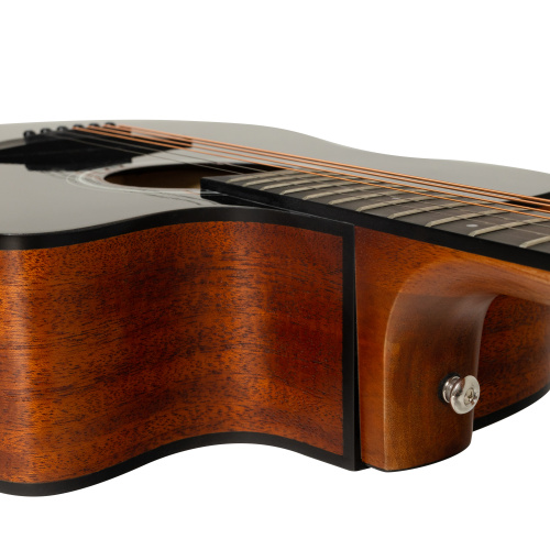 ROCKDALE Aurora D3-E Gloss C BK электроакустическая гитара дредноут с вырезом, цвет черный, глянцевое покрытие фото 5