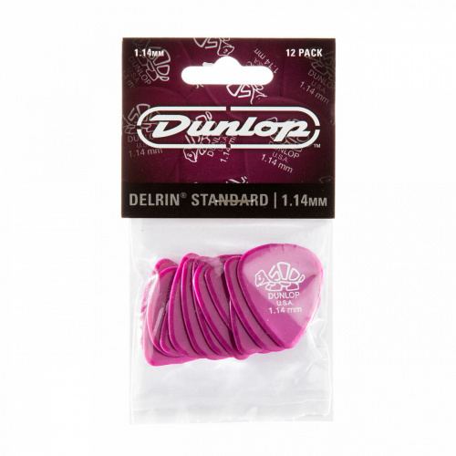 Dunlop Delrin 500 41P114 12Pack медиаторы, толщина 1.14 мм, 12 шт. фото 4