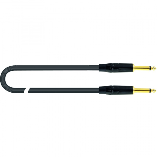 Quik Lok JUST JJ 1 готовый инструментальный кабель серии Just, 1 метр, металлические прямые разъемы Mono Jack черного цвета