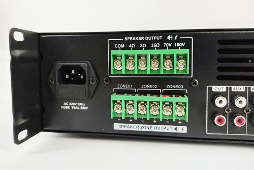 CMX Audio FA-240Z Микшер усилитель, 3 зоны с отдельным контролем громкости, 240ватт, встроенный Mp3 плеер USB и SD, FM тюнер Bl фото 8