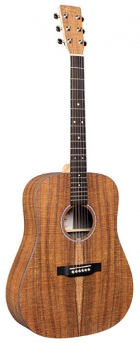 Martin D-X1E-01 KOA электроакустическая гитара, дредноут, HPL, Fishman MX, цвет натуральный, чехол