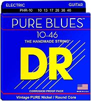 DR PHR-10 серия Pure Blues для электрогитары, чистый никель, Medium (10-46)