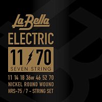 LA BELLA HRS-75 струны для 7-стр электрогитары 011-070, сталь, обм. никель