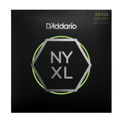 D'Addario NYXL45105 струны для бас-гитары,Long Scale, L Top/Med Bottom, 45-105