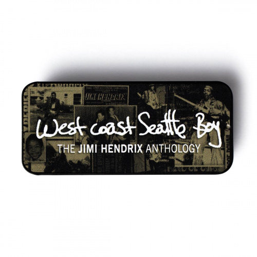 Dunlop Jimi Hendrix West Coast Boy JHPT10H Pick Tin сувенирный набор медиаторов в пенале, жест, 12ш фото 2