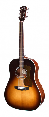 GUILD DS-240 гитара акустическая, форма корпуса - скругленный дредноут, цвет - санбёрст, верхняя дека - массив ели, корпус - ма