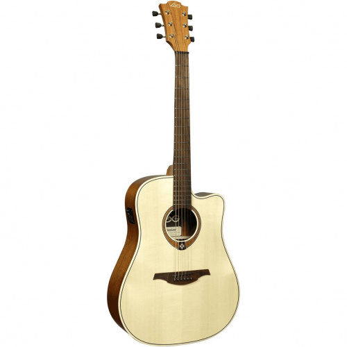 LAG T-70D CE NAT Электро-акустическая гитара, Дредноут с вырезом и пьезодатчиком, цвет натуральный