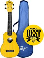 FLIGHT TUS 35 YW укулеле Travel, сопрано, желтая, пластик