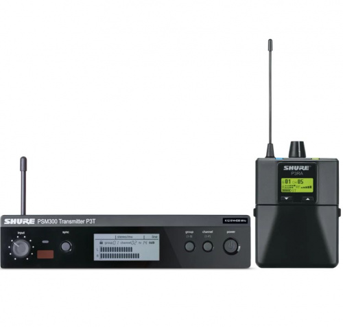 SHURE P3TERA K3E беспроводная система персонального мониторинга PSM300, частоты 686-710 MHz, передатчик и поясной приемник