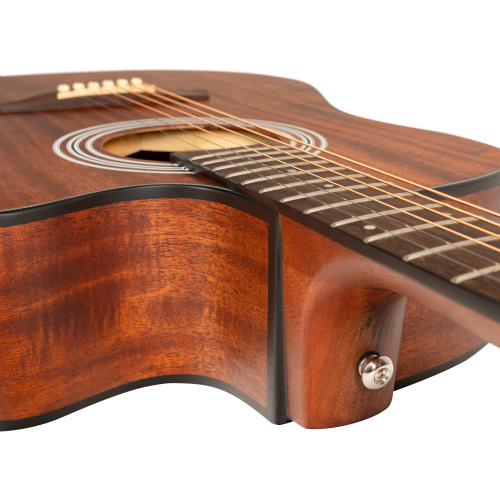ROCKDALE Aurora D6 Satin C All-Mahogany акустическая гитара дредноут с вырезом, цвет натуральный, са фото 4