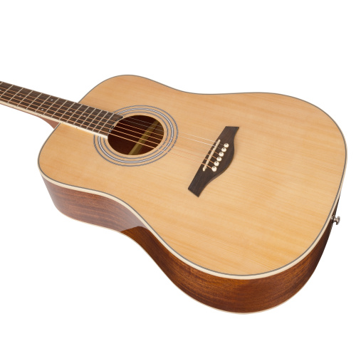 ROCKDALE Aurora D6 Gloss NAT акустическая гитара дредноут, цвет натуральный, глянцевое покрытие фото 3