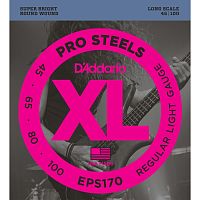 D'Addario EPS170 струны для бас-гит, ProSteels/Long, 45-100