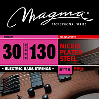Magma Strings BE176N Струны для 6-струнной бас-гитары 30-130, Серия: Nickel Plated Steel, Обмотка: круглая, никелированая сталь, Натяжение: Medium.