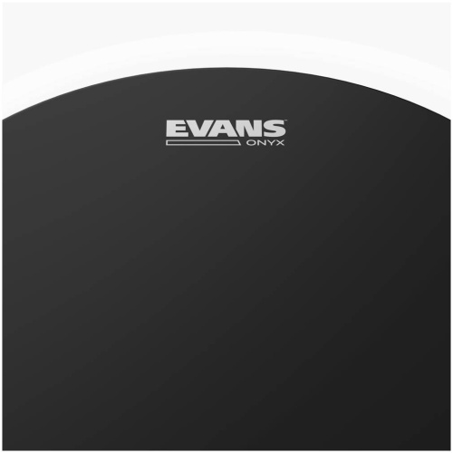 EVANS B14ONX2 14' ONYX 2-PLY CTD двухслойный пластик для малого барабана с напылением, чёрный фото 2