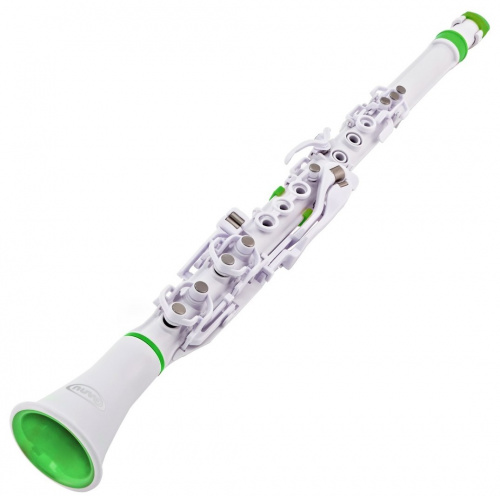 NUVO Clarineo (White/Green) кларнет, строй С (до) (диапазон более трех октав), материал АБС-пластик, цвет белый/зеленый