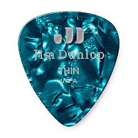 Dunlop Celluloid Turquoise Pearloid Thin 483P11TH 12Pack медиаторы, тонкие, 12 шт.