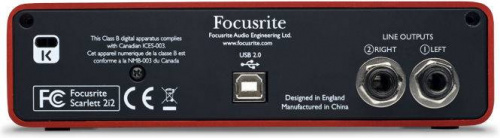 FOCUSRITE Scarlett 2i2 USB аудио интерфейс, 2 входа/2 выхода фото 3