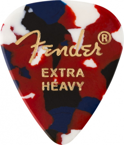 FENDER 351 Shape Premium Picks Extra Heavy Confetti 12 Count набор медиаторов, 12 шт, цвет конфетти