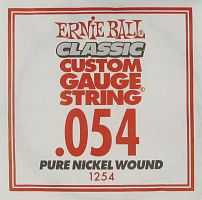 Ernie Ball 1254 струна для электро и акустических гитар. никель, калибр 054