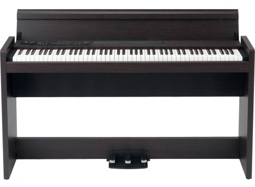 KORG LP-380 RW цифровое пианино, цвет Rosewood grain finish. 88 клавиш, RH3 (Real Weighted Hammer Action 3), Чувствительность: 3 уровня. Система генер