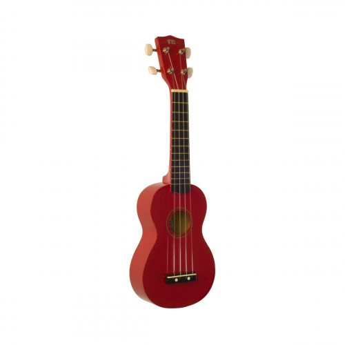 WIKI UK10G RD гитара укулеле сопрано, клен, цвет красный глянец,чехол в комплекте фото 2