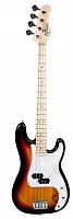ROCKDALE SPB-204M-SB бас-гитара типа пресижн, цвет санбёрст, гриф клён, накладка грифа клён, звукосниматель Precision, хромированная фурнитура