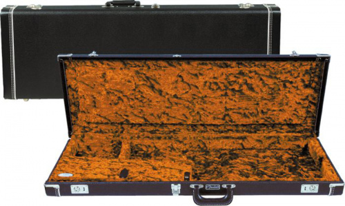 FENDER G&G Deluxe Strat/Tele Hardshell Case, Black with Orange Plush Interior, Amp Logo Кейс для электрогитары