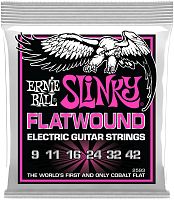 ERNIE BALL 2593 струны для эл.гитары Super Slinky Flatwound (9-42)