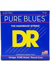 DR PHR-9 серия Pure Blues для электрогитары, чистый никель, Light (9-42)