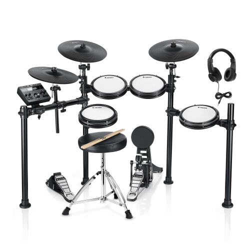 DONNER DED-200P Electric Drum Set 5 Drums 3 Cymbals электронная ударная установка (5 пэдов барабанов, 3 пэда тарелок, стул для б