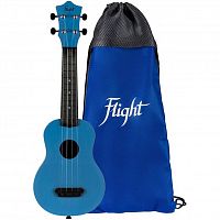 FLIGHT ULTRA S-35 Lake укулеле сопрано, серия Ultra, поликарбонат армированный. Синий. Рюкзак