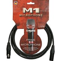 Klotz M1FM1N1500 M1 микрофонный кабель XLRI(F)/XLR(M), 15 м, черный, разъемы Neutrik