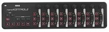 KORG NANOKONTROL2-BK портативный USB-MIDI-контроллер, 8 фейдеров, 8 регуляторов, 24 кнопки, транспортные кнопки, кнопки Cycle, Marker, Track, разъём m