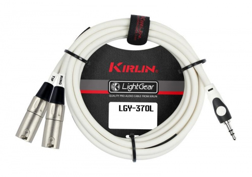 Kirlin LGY-370L 2M WH кабель Y-образный 2 м Разъемы: 3.5 мм стерео миниджек 2 x XLR папа Матер