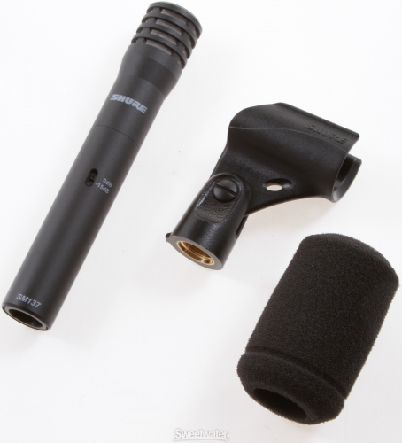 SHURE SM137-LC студийный конденсаторный инструментальный микрофон с кейсом, противоударным креплением и ветрозащитой фото 2