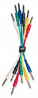 ROCKDALE IC016-20CM комплект из 6 шт патч-кабелей с разъёмами mono jack (TS) M, длина 20 см, 6 цветов